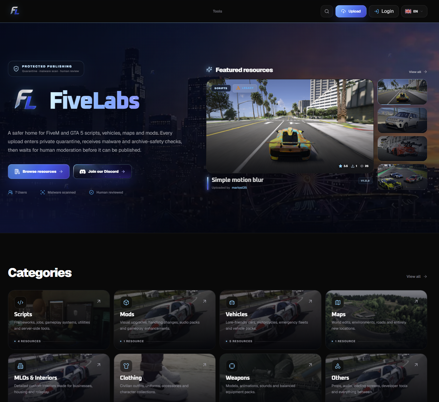 FiveLabs website preview